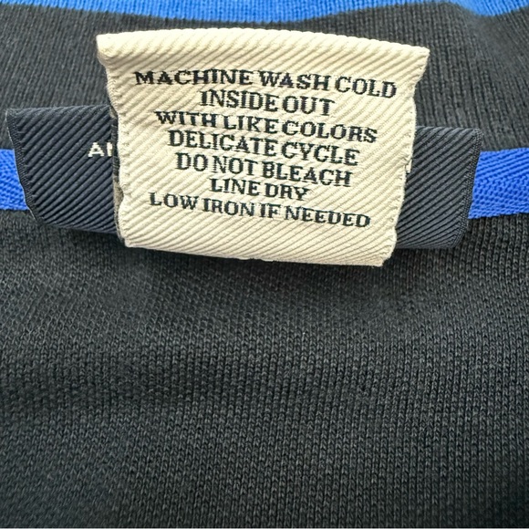 Psycho Bunny Men’s Black Polo with Blue Accents - Size 6 - Picture 4 of 4